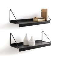 Комплект из двух настенных полок Из металла Watford единый размер черный LA REDOUTE INTERIEURS  фото, kupilegko.ru